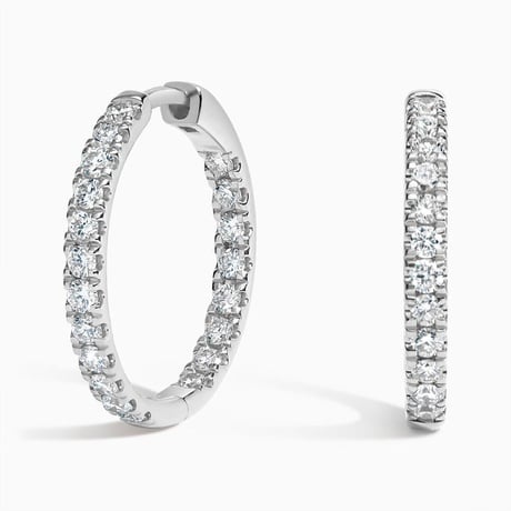 Small Perfect Luxe Hoop Diamond Earrings