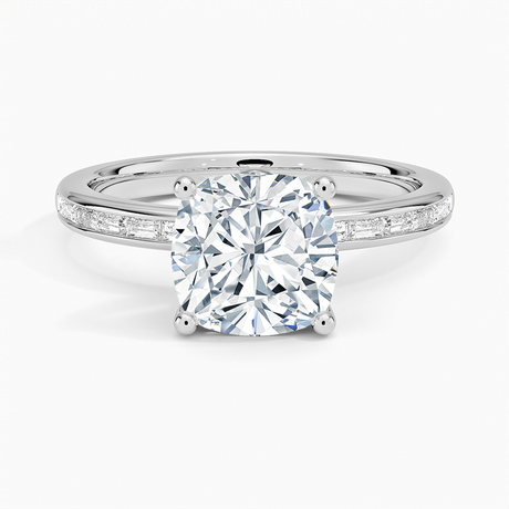 18K White Gold Tabitha Channel Set Baguette Diamond Ring