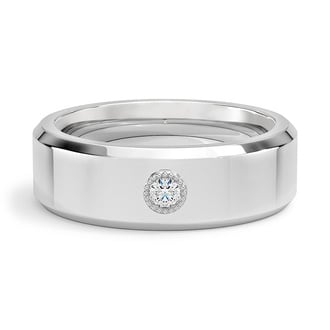 Custom Flush-Set Milgrain Wide Diamond Ring