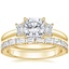 18K Yellow Gold Rhiannon Diamond Ring (1/4 ct. tw.) with Gemma Diamond Ring (1/2 ct. tw.)