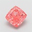 2.03 Ct. Fancy Vivid Pink Cushion Lab Grown Diamond