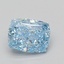 1.03 Ct. Fancy Vivid Blue Cushion Lab Grown Diamond