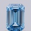 1.00 Ct. Fancy Vivid Blue Emerald Lab Grown Diamond