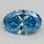 5.07 Ct. Fancy Vivid Blue Oval Lab Grown Diamond