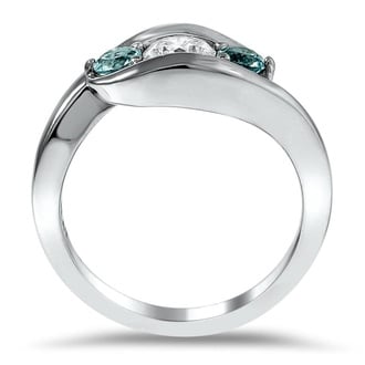 Custom Modern Diamond Three Stone Ring