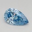 0.65 Ct. Fancy Vivid Blue Pear Lab Grown Diamond