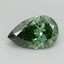1.15 Ct. Fancy Vivid Green Pear Lab Grown Diamond