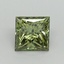 2.09 Ct. Fancy Vivid Green Princess Lab Grown Diamond