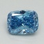 0.98 Ct. Fancy Vivid Blue Cushion Lab Grown Diamond