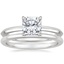 Platinum Hazel Ring with Petite Comfort Fit Wedding Ring