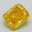 2.52 Ct. Fancy Vivid Yellow Cushion Lab Grown Diamond