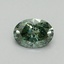 0.44 Ct. Fancy Vivid Pacific Green Oval Lab Grown Diamond