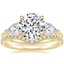 14K Yellow Gold Luxe Opera Three Stone Diamond Ring with Flair Diamond Ring (1/6 ct. tw.)