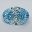 5.00 Ct. Fancy Vivid Blue Oval Lab Grown Diamond