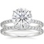 18KW Moissanite Luxe Petite Shared Prong Diamond Bridal Set (3/4 ct. tw.), smalltop view