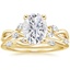 18KY Moissanite Willow Diamond Ring (1/8 ct. tw.) with Winding Willow Diamond Ring (1/8 ct. tw.), smalltop view