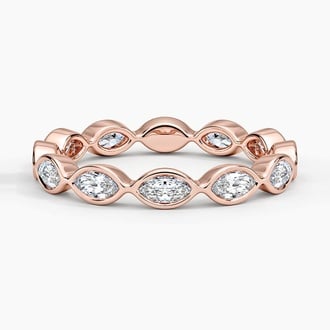 Bezel Marquise Eternity Diamond Ring (3/4 ct. tw.) in 14K Rose Gold