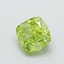 1.24 Ct. Fancy Vivid  Green Cushion Lab Grown Diamond