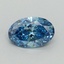 0.76 Ct. Fancy Vivid Malibu Blue Oval Lab Grown Diamond