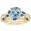 18KY Aquamarine Luxe Willow Sapphire and Diamond Bridal Set (1/4 ct. tw.), smalltop view
