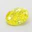 1.02 Ct. Fancy Vivid  Yellow Oval Lab Grown Diamond