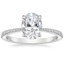 18K White Gold Elena Diamond Ring, smalltop view