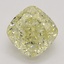 0.90 Ct. Fancy Yellow Cushion Diamond