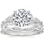 18K White Gold Luxe Secret Garden Diamond Ring (3/4 ct. tw.) with Winding Willow Diamond Ring