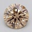 1.46 Ct. Light  Brown Round Lab Grown Diamond