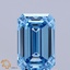 1.27 Ct. Fancy Vivid  Blue Emerald Lab Grown Diamond