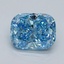 1.00 Ct. Fancy Vivid Blue Cushion Lab Grown Diamond