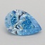 0.42 Ct. Fancy Vivid Blue Pear Lab Grown Diamond
