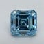 1.01 Ct. Fancy Vivid Malibu Blue Asscher Lab Grown Diamond