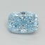 1.01 Ct. Fancy Vivid Blue Cushion Lab Grown Diamond