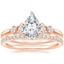 14K Rose Gold Miroir Diamond Ring with Luxe Ballad Diamond Ring (1/4 ct. tw.)