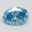 3.02 Ct. Fancy Vivid Blue Oval Lab Grown Diamond
