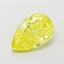 1.24 Ct. Fancy Vivid  Yellow Pear Lab Grown Diamond