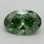 1.01 Ct. Fancy Vivid Green Oval Lab Grown Diamond
