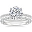 18K White Gold Luxe Perfect Fit Diamond Ring (1/4 ct. tw.) with Luxe Versailles Diamond Ring (1/2 ct. tw.)