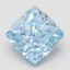 5.08 Ct. Fancy Vivid Blue Cushion Lab Grown Diamond