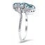 The Odile Ring, smalltop view on a hand