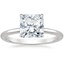 Platinum Petal 1.5mm Diamond Ring, smalltop view