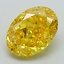 3.04 Ct. Fancy Vivid Yellow Oval Lab Grown Diamond