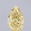 2.16 Ct. Fancy Intense  Yellow Pear Lab Grown Diamond
