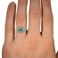 The Andover Ring, smallzoomed in top view on a hand