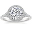 18K White Gold Nadia Halo Diamond Ring (1/4 ct. tw.), smalltop view