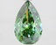 2.52 Ct. Fancy Vivid Green Pear Lab Grown Diamond