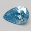 0.57 Ct. Fancy Vivid Blue Pear Lab Grown Diamond