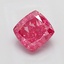 1.59 Ct. Fancy Vivid Pink Cushion Lab Grown Diamond