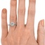 The Anamaria Ring, smallzoomed in top view on a hand